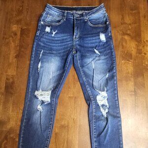 Unbranded ~ Sz M ~ Distressed Blue Jeans ~ Excellent Condition